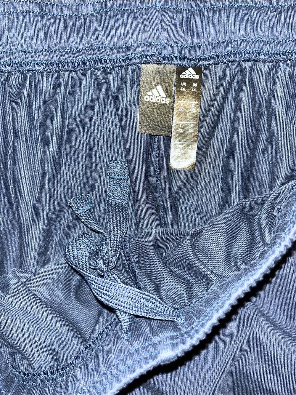 Adidas Big Man Navy Blue Cotton/Poly Sweatpants 4XL - Picture 2 of 2